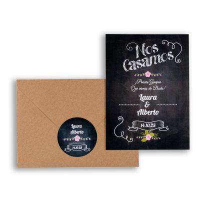 Invitación boda Flourish