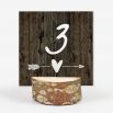 Número mesa boda Wood Heart