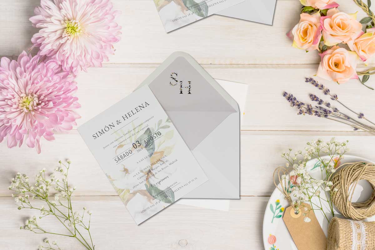 Colección de invitaciones de boda prediseñadas