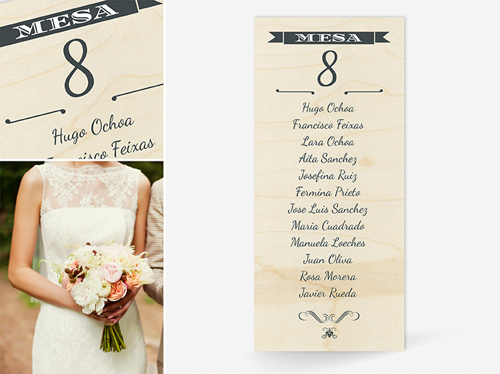 Plan de mesa (Seating plan) boda Wood Western